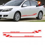 Car Body Stickers Auto Sport Styling Graphics Vinyl Decal Door Side Stripes Skirt for For Renault Sandero Twingo